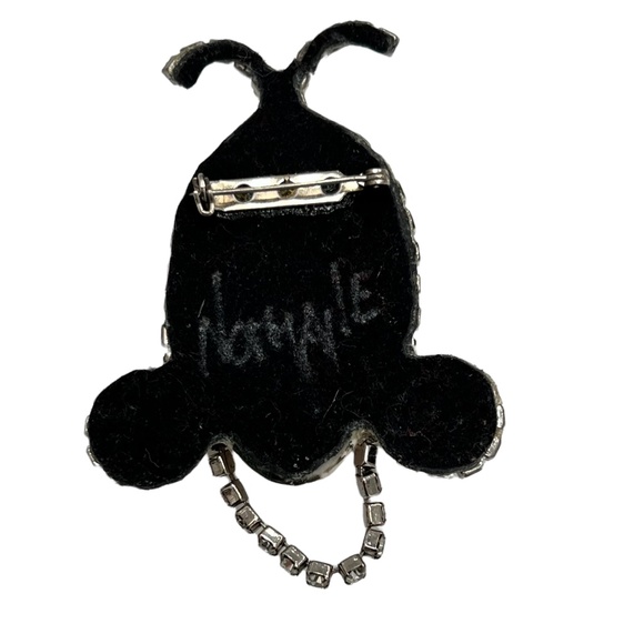 VINTAGE FLAPPER ART DECO CRYSTAL RHINESTONE BROOCH - Picture 13 of 16